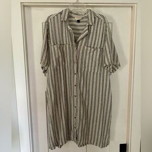 Linen shirt dress